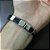 Pulseira Masculina Preta Em Silicone Couro E Aço Inoxidável - Imagem 4