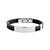 Pulseira Masculina Preta Em Silicone Couro E Aço Inoxidável - Imagem 5