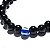Pulseira Masculina De Bolinha Olho Grego Azul E Preta 8mm - Imagem 7