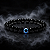 Pulseira Masculina De Bolinha Olho Grego Azul E Preta 8mm - Imagem 3