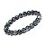 Pulseira Masculina De Bolinha Pedras Naturais Cinza Gelo 8mm - Imagem 2
