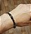 Pulseira Masculina Esferas Com Pedras Hematita Cinza E Preta - Imagem 5