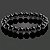 Pulseira Bracelete Masculina Feminina De Bolinha Preta 7 Mm Unissex - Imagem 5
