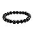Pulseira Bracelete Masculina Feminina De Bolinha Preta 7 Mm Unissex - Imagem 1