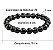 Pulseira Bracelete Masculina Feminina De Bolinha Preta 7 Mm Unissex - Imagem 8