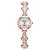 Relógio Feminino Dourado Quartz Pulseira Com Pedras E Flor - Imagem 1