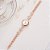Relógio Feminino Dourado Quartz Pulseira Com Pedras E Flor - Imagem 5
