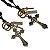 Cordão Colar Masculino Material Sintético + Pingente Crucifixo - Imagem 3