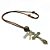 Cordão Colar Masculino Material Sintético + Pingente Crucifixo - Imagem 1
