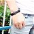 Pulseira Couro Masculina Pingente Cruz Pai Nosso Bracelete - Imagem 6