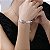 Pulseira Feminina Bracelete Prata Folheado Com Pedras Strass - Imagem 3