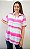 Camisa Listrada Rosa e Verde - Imagem 2