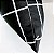 Capa de Almofada Grid Preto 45x45cm - Imagem 7