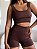 Crop-Top Seamless Chocolate - Imagem 1