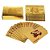 Baralho Dourado Dollar Metalizado a Prova Dagua com 52 cartas - Imagem 1