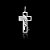 Pingente Crucifixo Vazado com Face G - Imagem 1