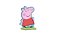 Enfeite de mesa P individual Peppa Pig em MDF 06x01 1 unidade - Imagem 1