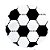 Tapetinhos Fundo para doces Futebol Preto e Branco - 100Un - Imagem 1