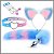 KIT - RABO DE RAPOSA COM TIARA DE ORELHAS, GRAMPOS PARA OS SEIOS EM METAL E GARGANTILHA AZUL COM ROSA - TAMANHO P - Imagem 1