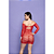 MINI VESTIDO COM MANGA - VERMELHO - YAFFA - Imagem 2
