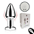 PLUG ANAL EM AÇO COM VIBRO, CONTROLE E LUZ DE LED - RECARREGÁVEL - TAM P - Imagem 1