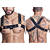 HARNESS EM ELÁSTICO PRETO COM METAL - Imagem 1