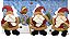 Trio Santa Claus Linha Country Natal by Audrea July - Imagem 1