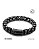 Pulseira modelo tijolinho em aço inoxidável Negro - Imagem 1