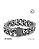Pulseira masculina cubana folhas retrô - Imagem 1