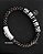Pulseira masculina couro legítimo em aço inoxidável - Imagem 1