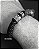Pulseira masculina flor de lis couro black em aço inoxidável - Imagem 5