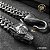 Pulseira viking lobo em aço negro - Imagem 2