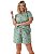 Pijama Feminino Curto Plus Size Cor com Amor 13575 - Verde - Imagem 1