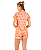 Pijama Feminino Curto Abotoado Cor com Amor 13834 - Laranja - Imagem 2