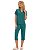 Pijama Feminino Pescador Abotoado Cor com Amor 2011090 - Verde - Imagem 1