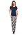 Pijama Feminino Longo Manga Curta Daniela Tombini 1262 - Imagem 1