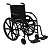 CADEIRA DE RODAS AÇO 101 NYLON PRETA  85 KG CDS - Imagem 1