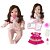 BONECA BEBÊ  REBORN REALISTA CABELOS CASTANHO LONGO KAYDORA - Imagem 1