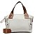 Bolsa Jade couro off white com caramelo - Imagem 1