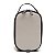 Necessaire de mão bicolor couro preto e off white - Imagem 1