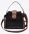 Bolsa mini baú preta/caramelo - Imagem 1