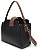 Bolsa bicolor couro caramelo e preto - Imagem 2