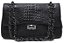 Bolsa chanel G couro croco preto - Imagem 1
