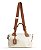 Bolsa Jade couro Off white/Caramelo - Imagem 1