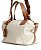 Bolsa Jade couro Off white/Caramelo - Imagem 2
