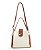 Bolsa mini baú Off white/Caramelo - Imagem 1