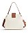 Bolsa mini baú Off white/Caramelo - Imagem 3