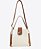 Bolsa mini baú Off white/Caramelo - Imagem 1