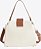 Bolsa mini baú Off white/Caramelo - Imagem 2