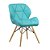 Cadeira Confort Azul Tiffany Wood em PU - Imagem 1